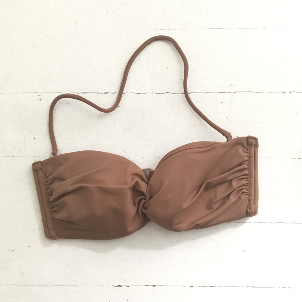NWOT Victoria’s Secret Bandeau Bikini Top in Tan